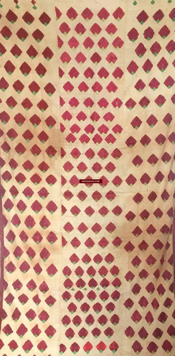 914  SOLD Vintage  Thirma Phulkari  Embroidered Cultural Textile With Roses