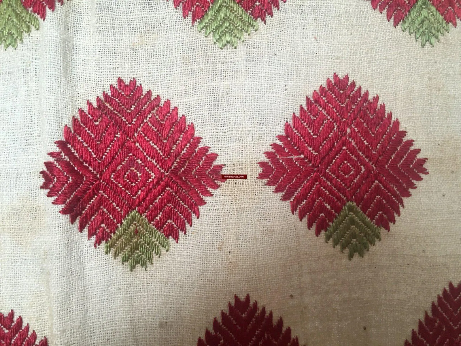 914  SOLD Vintage  Thirma Phulkari  Embroidered Cultural Textile With Roses