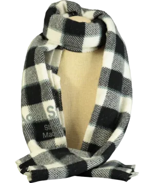 Acne Studios Black Cassiar Checked-print Wool Scarf