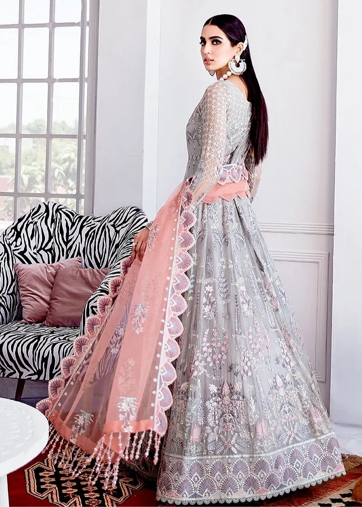 Afrozeh La Fuchsia Luxury Chiffon Collection ‘21 – Snow Glass