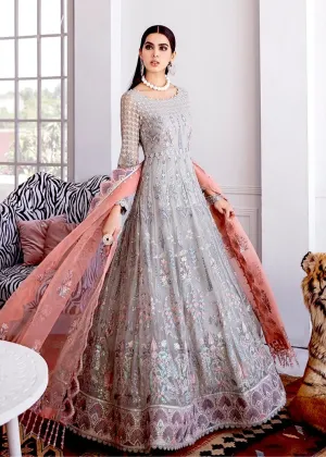 Afrozeh La Fuchsia Luxury Chiffon Collection ‘21 – Snow Glass