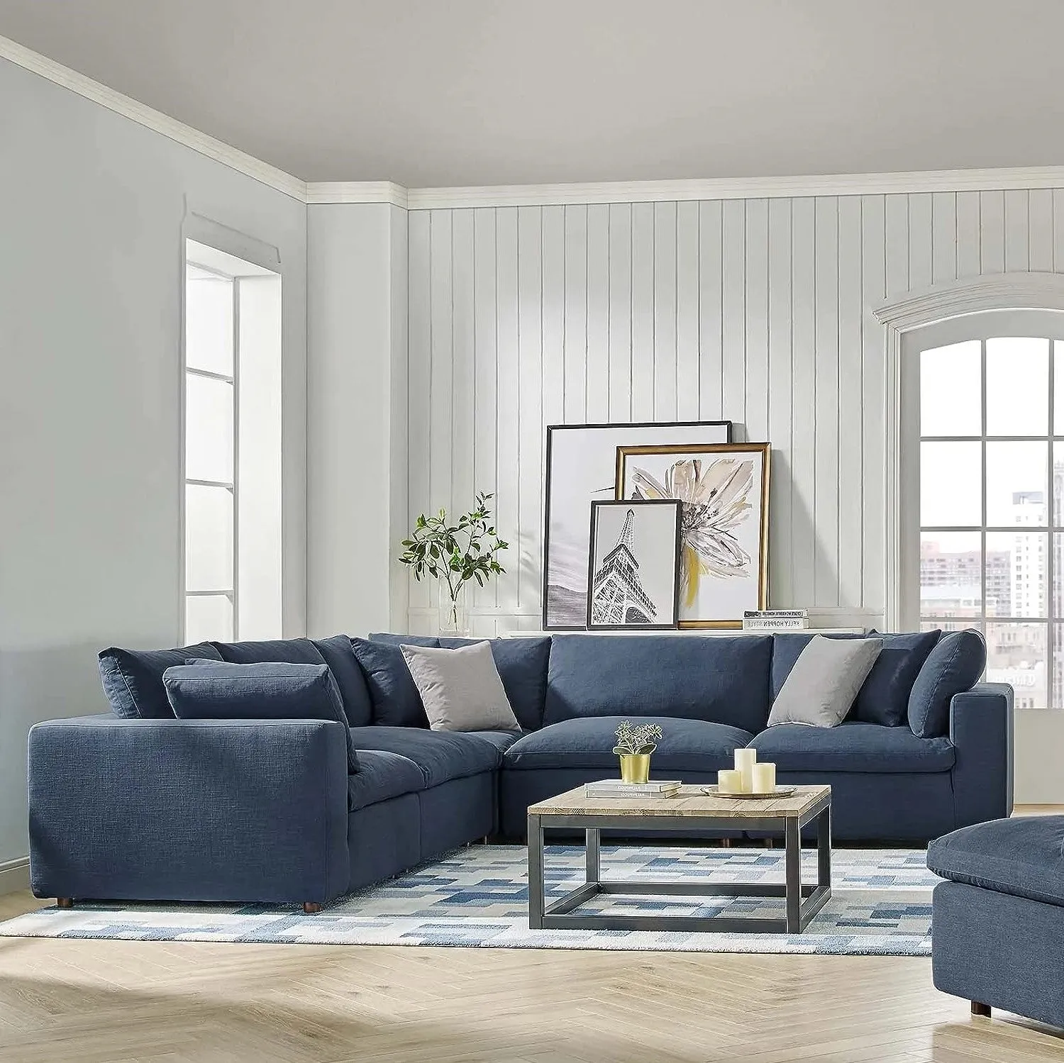 Alston Fabric L Shape 5 Seater Corner Sofa | 5 Seater Sofa