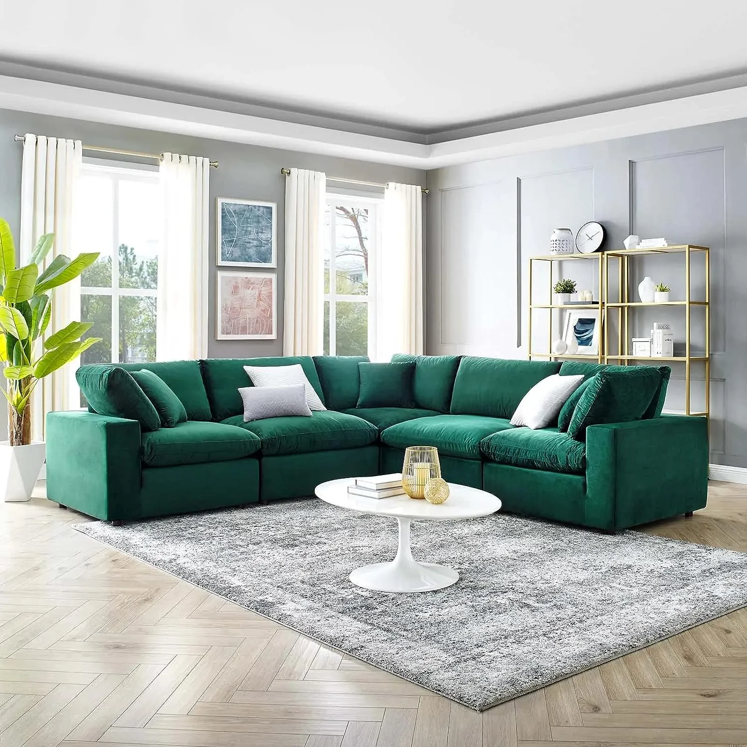 Alston Fabric L Shape 5 Seater Corner Sofa | 5 Seater Sofa