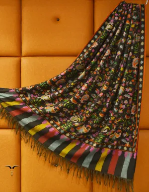 Black Kani Pashmina Shawl 6893