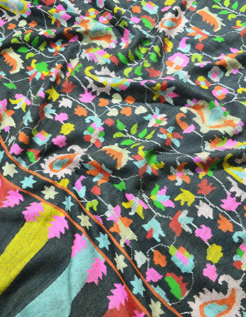Black Kani Pashmina Shawl 6893