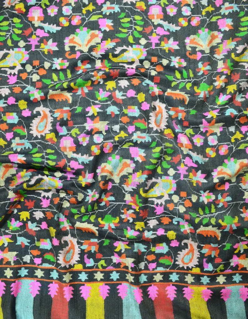 Black Kani Pashmina Shawl 6893