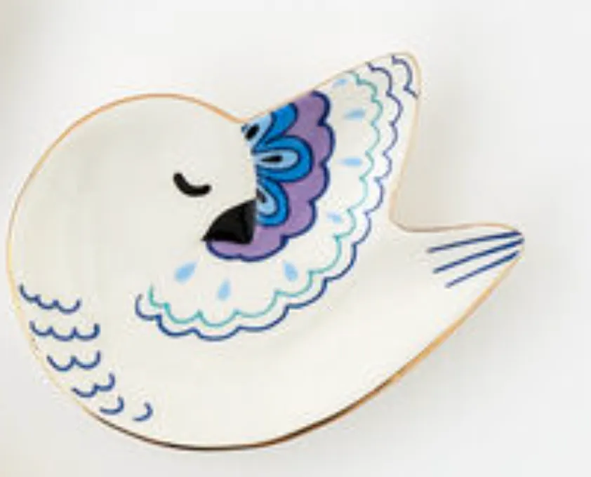 Blue & White Bird Dish, 3 Styles