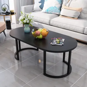 BROWN ART SHOPPEE Coffee Table,Center Table Living Room Sofa Side Table Design Coffee Table Round Coffee Table,Modern Coffee Table Living Room Side Table for Living Room (Single Black)
