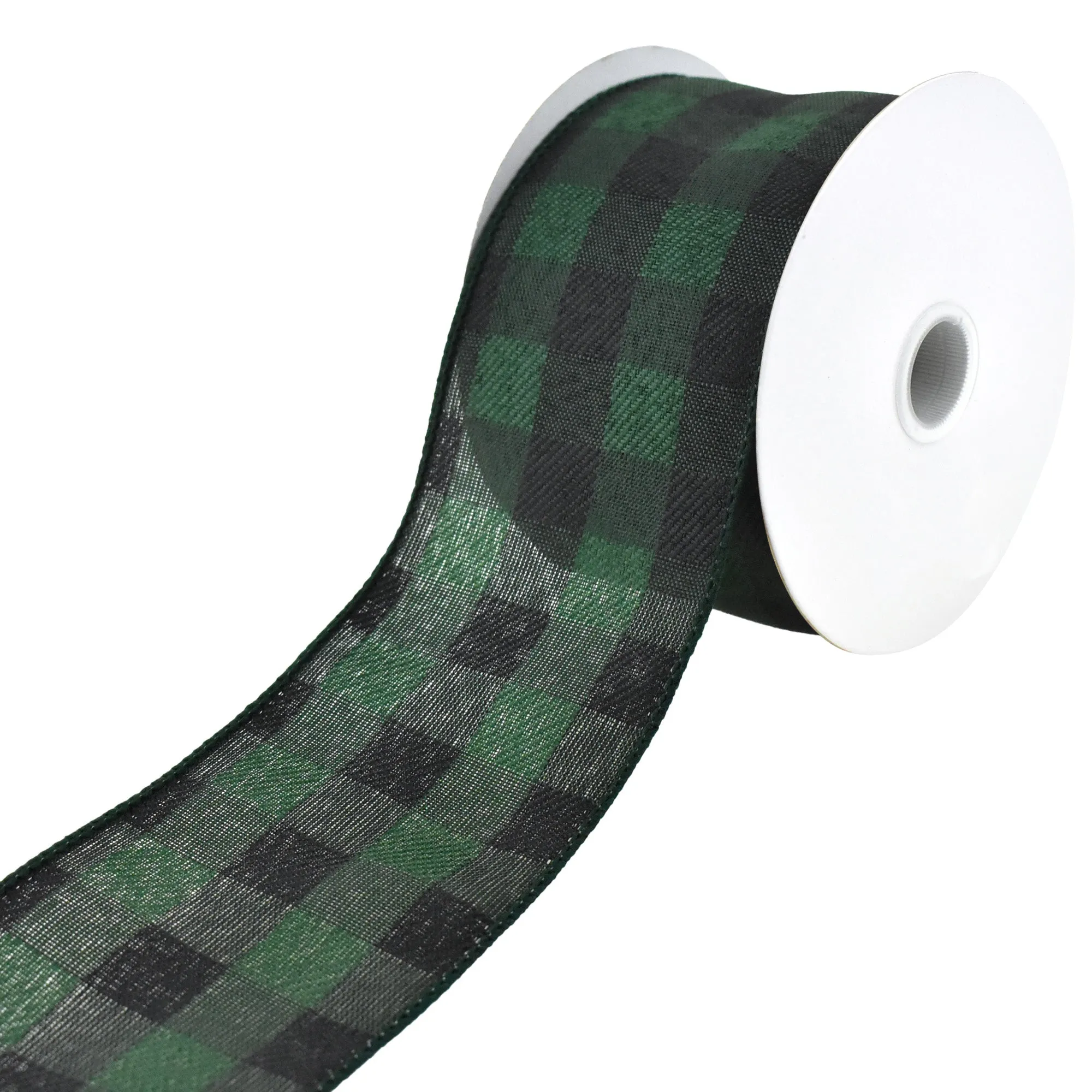 Buffalo Plaid Wired Ribbon, 2-1/2-inch, 10-yard