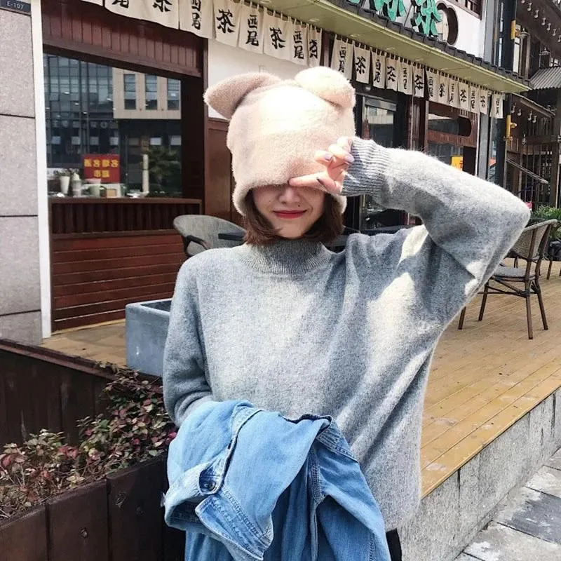 Bunny Ears Cozy Cashmere Hat