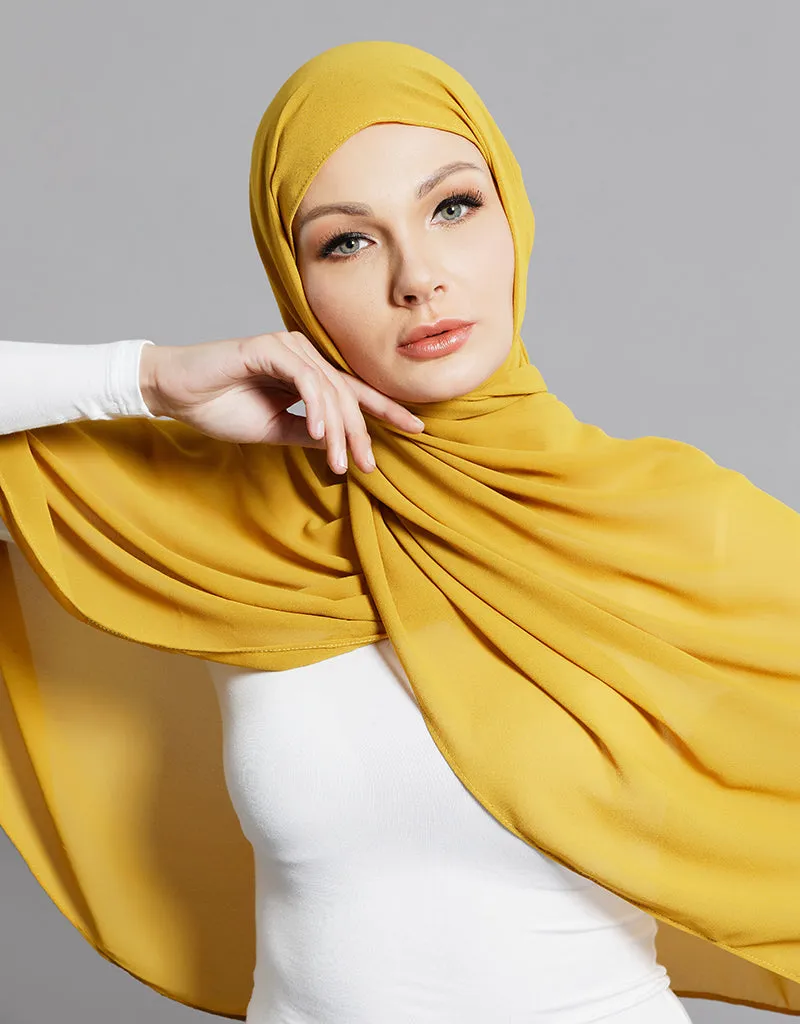 Chiffon Shawl - Shades of Yellow
