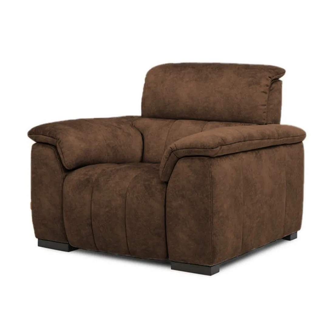 Compact Elegance: Casanoy 1 Seater Fabric Sofa for Living Room | Single Seater Sofa