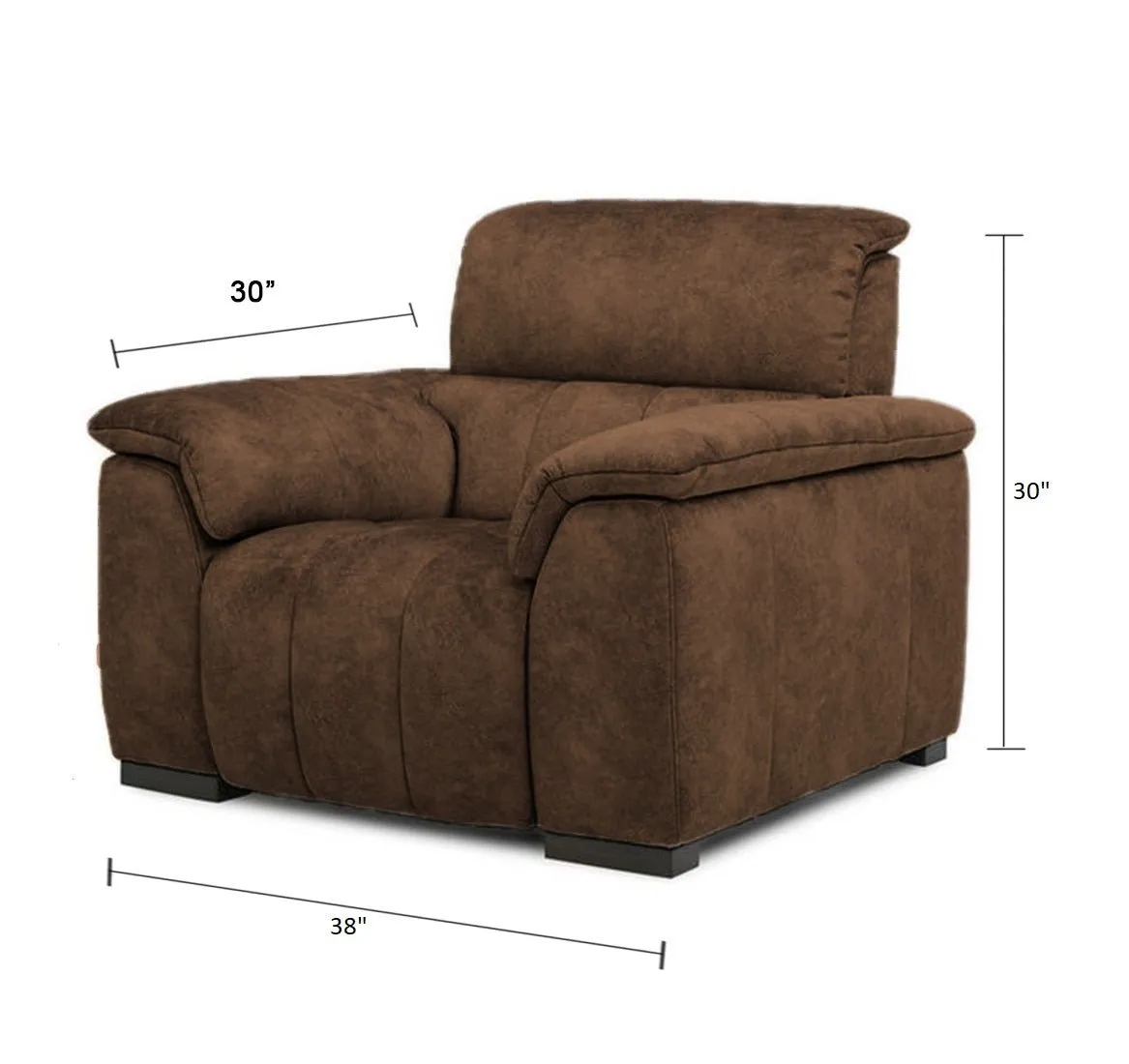 Compact Elegance: Casanoy 1 Seater Fabric Sofa for Living Room | Single Seater Sofa
