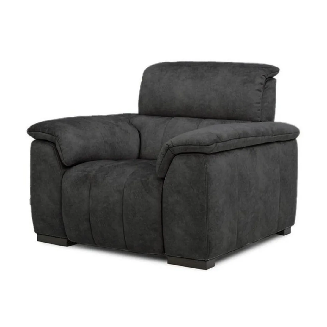 Compact Elegance: Casanoy 1 Seater Fabric Sofa for Living Room | Single Seater Sofa