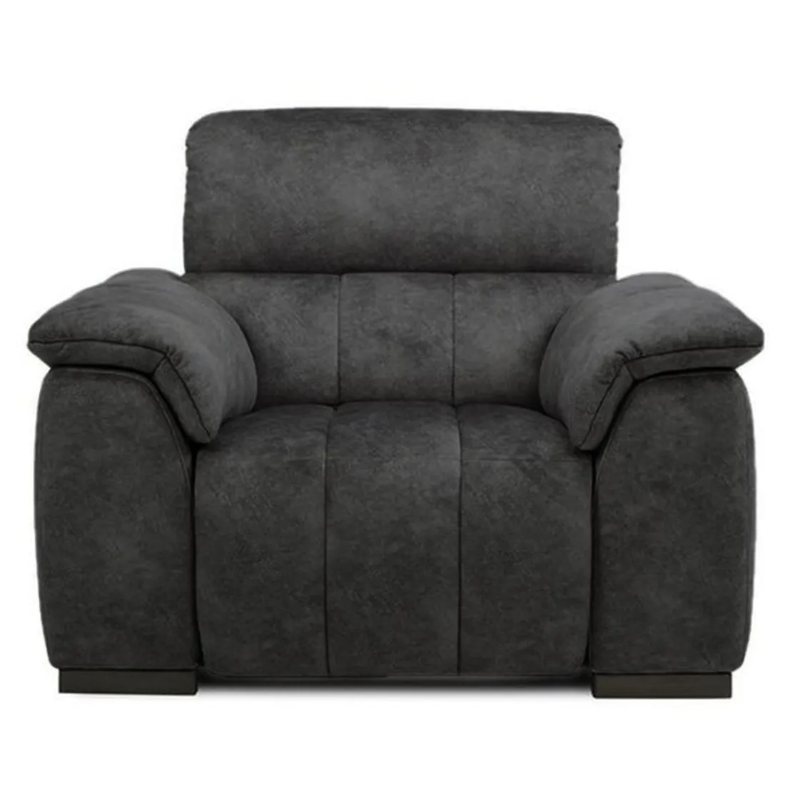 Compact Elegance: Casanoy 1 Seater Fabric Sofa for Living Room | Single Seater Sofa