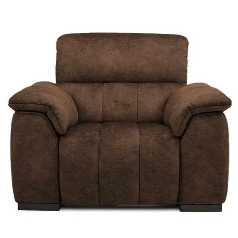 Compact Elegance: Casanoy 1 Seater Fabric Sofa for Living Room | Single Seater Sofa