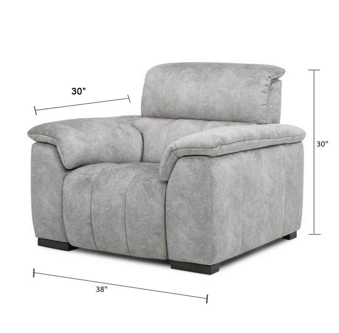 Compact Elegance: Casanoy 1 Seater Fabric Sofa for Living Room | Single Seater Sofa
