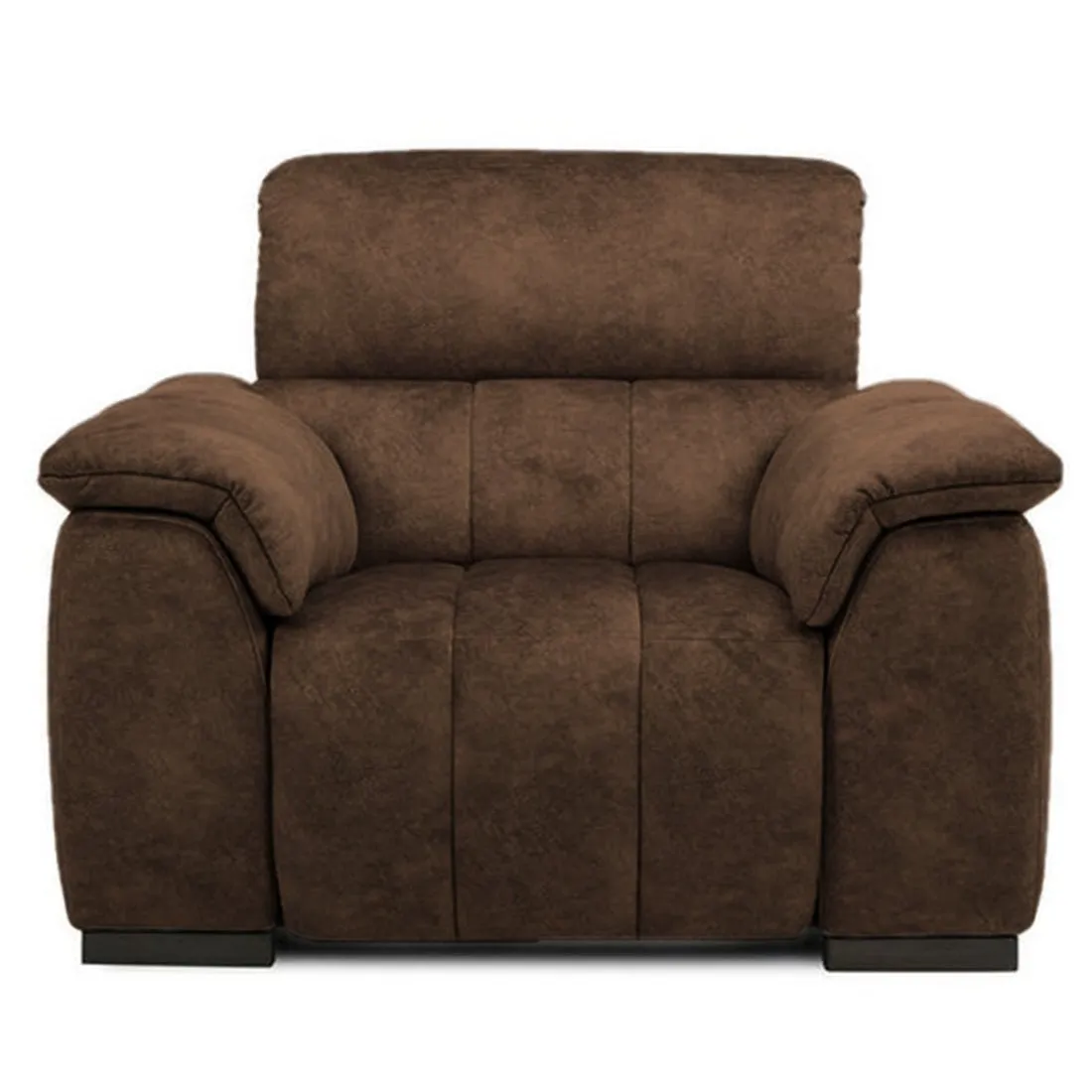 Compact Elegance: Casanoy 1 Seater Fabric Sofa for Living Room | Single Seater Sofa
