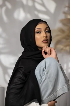 Cotton Modal Shawls - Shades of Black