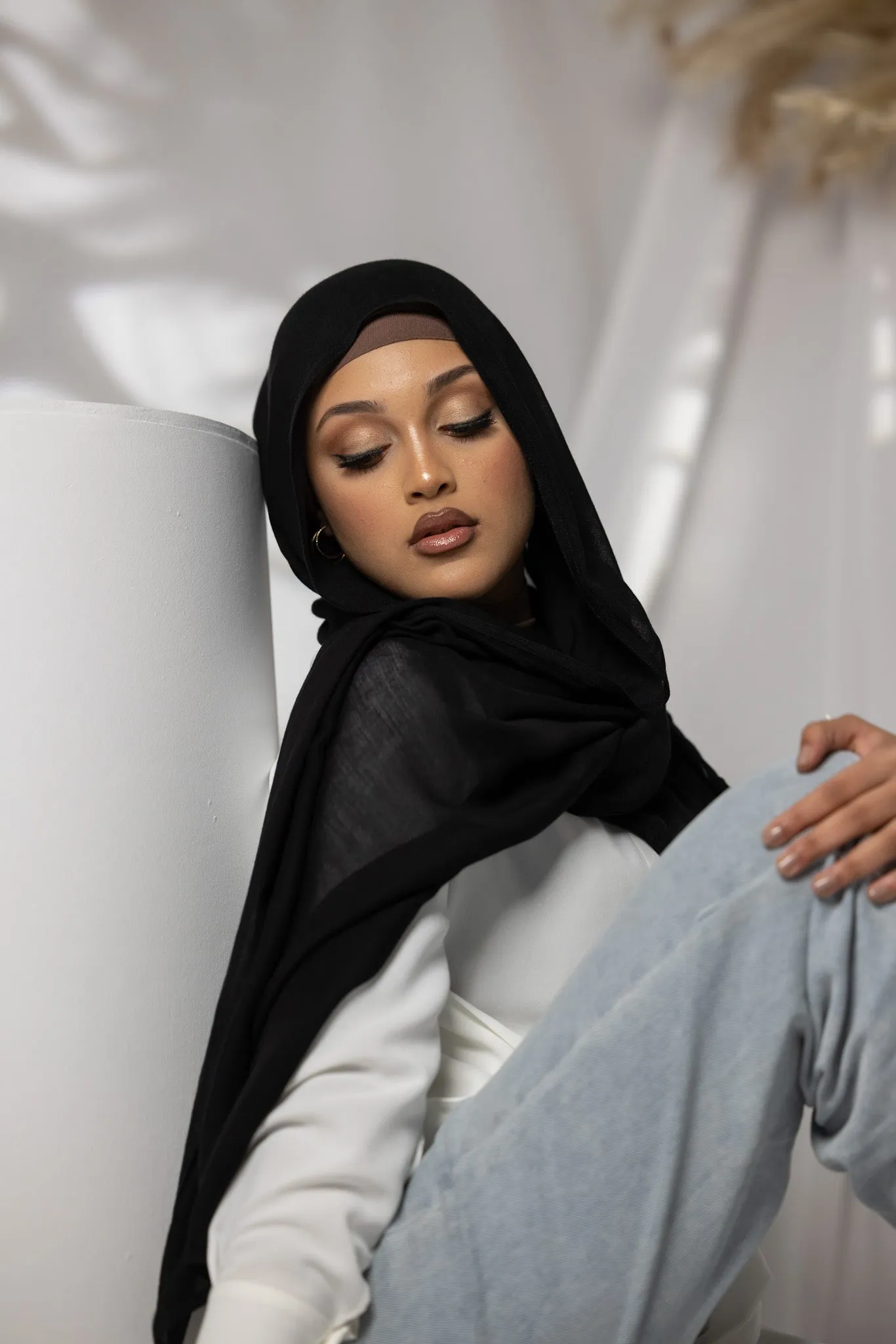 Cotton Modal Shawls - Shades of Black