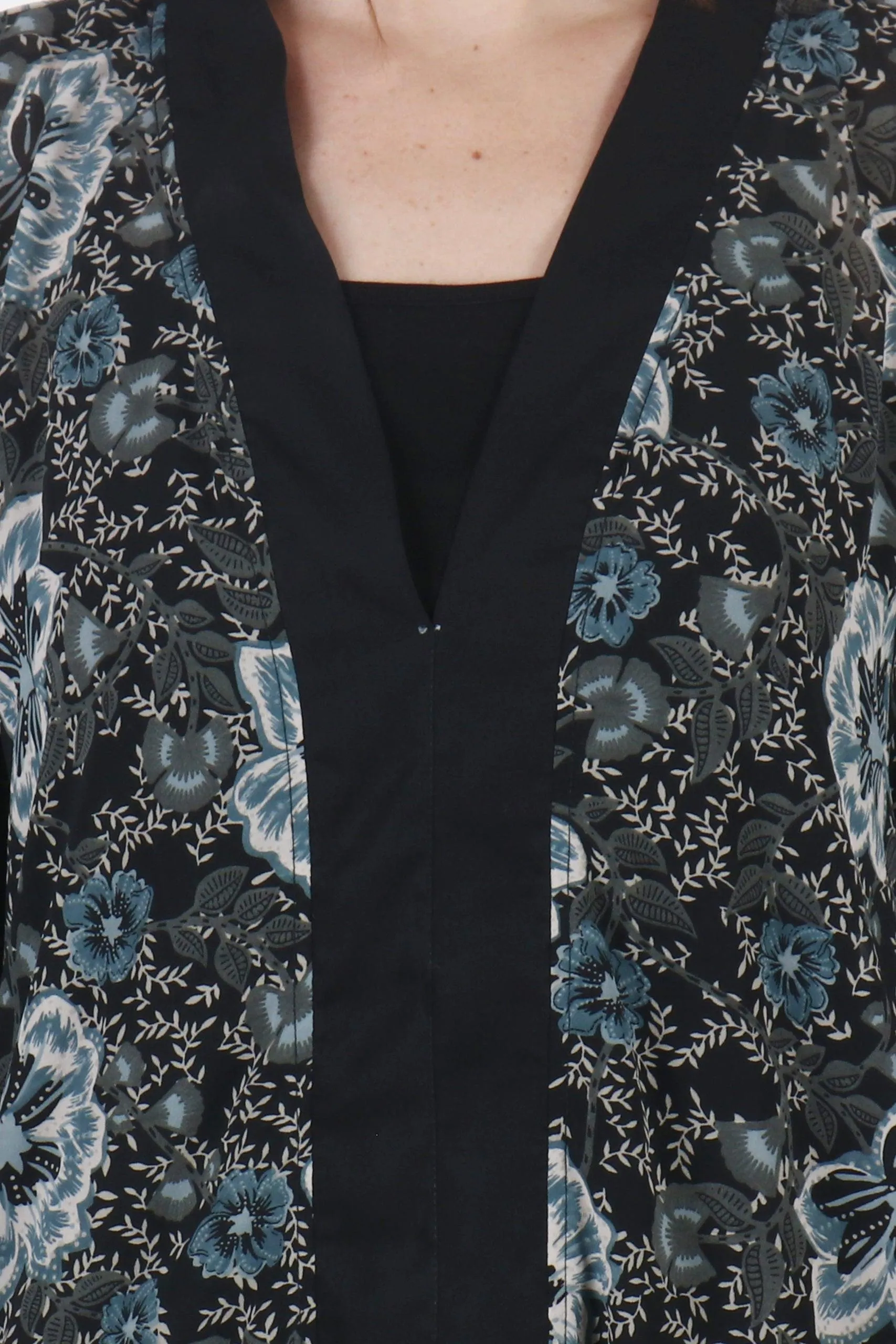 Dark Floral Printed Kaftan