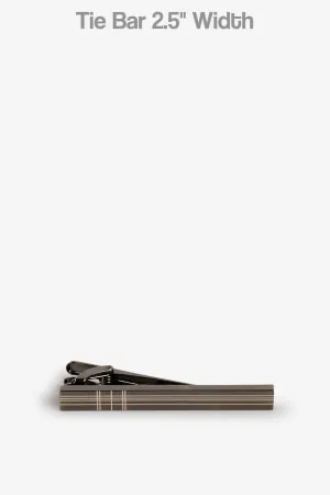 Dark Gray Plaid Tie Bar