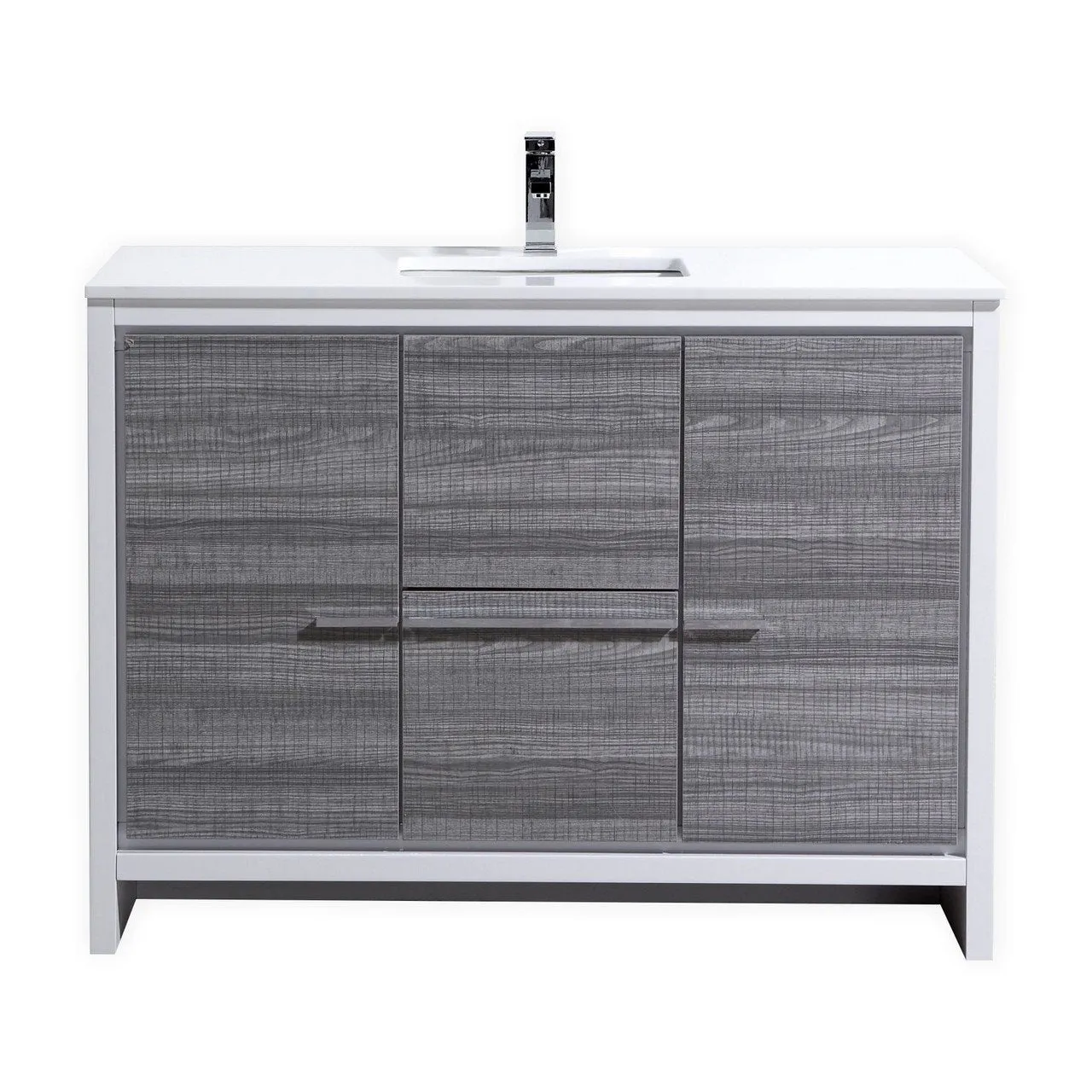 Dolce 48″ Modern Bathroom Vanity with Quartz Counter-Top