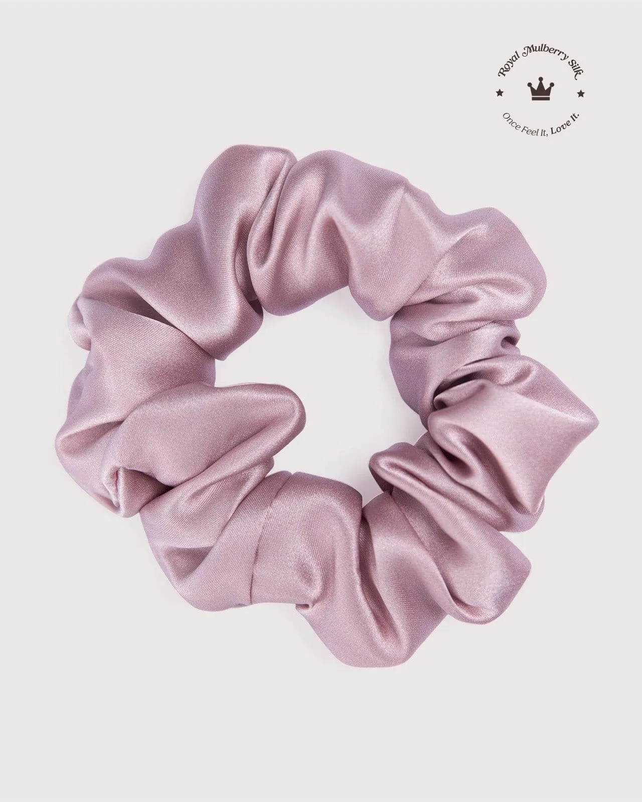 FEELITS 100% Royal Mulberry Silk. Natural Care Hair Scrunchies- Padma Pink