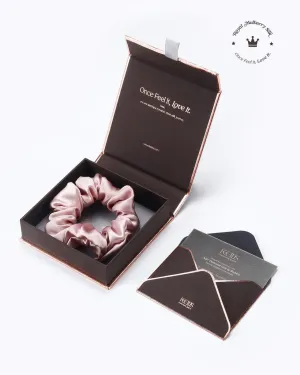 FEELITS 100% Royal Mulberry Silk. Natural Care Hair Scrunchies- Padma Pink