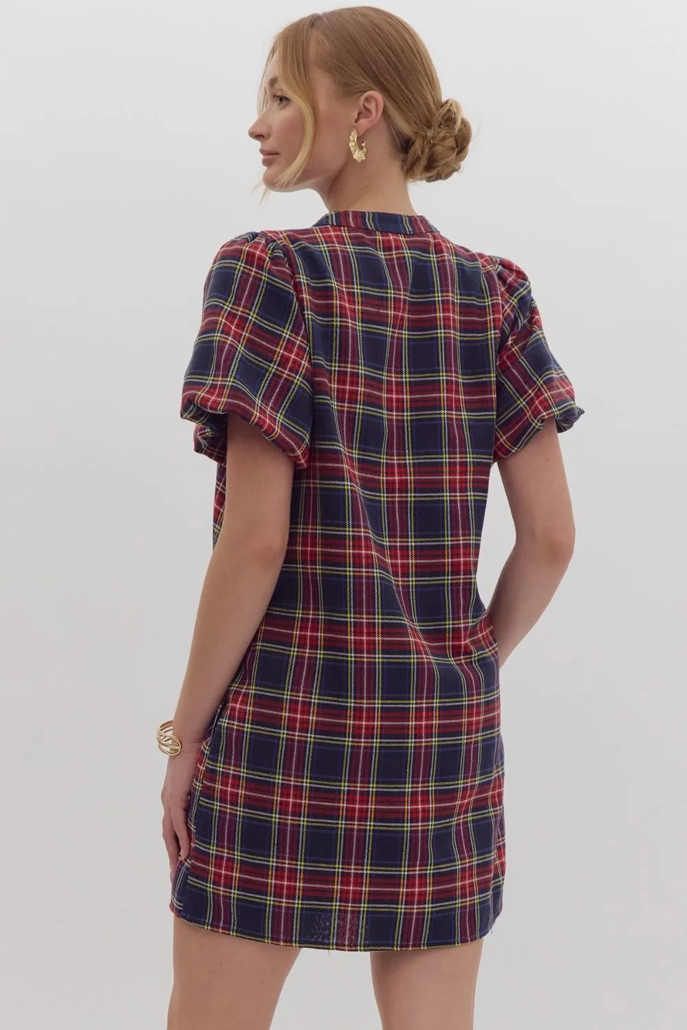 Festive Plaid Delight Dress