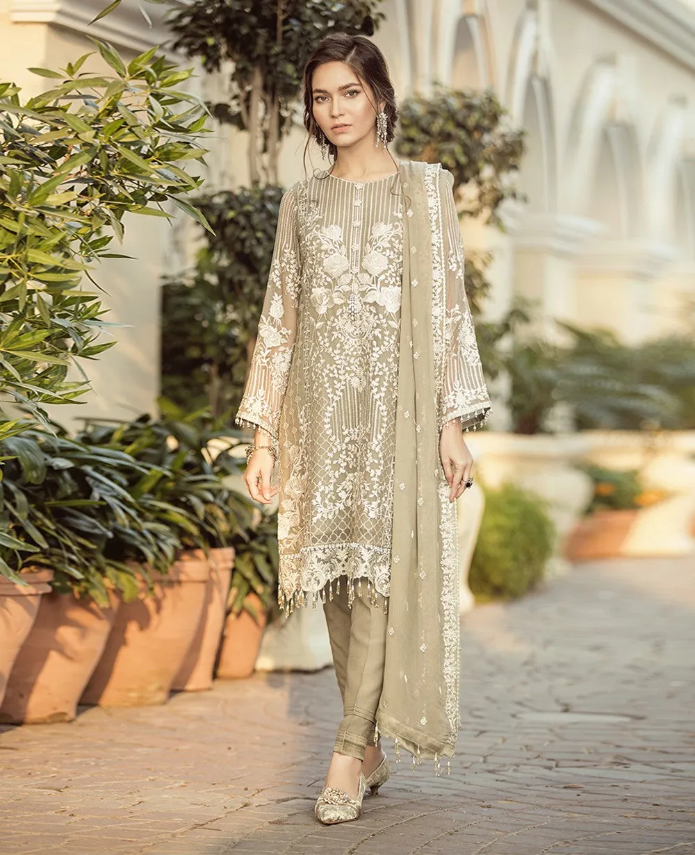 Flossie Embroidered Chiffon Lavish Luxury Edition – 01 Jade Lime