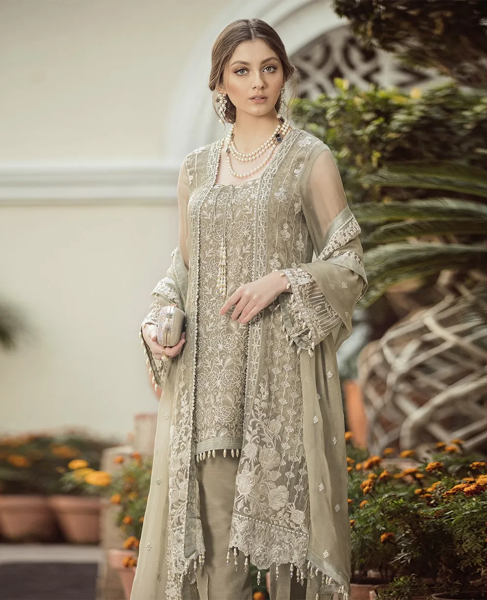 Flossie Embroidered Chiffon Lavish Luxury Edition – 01 Jade Lime