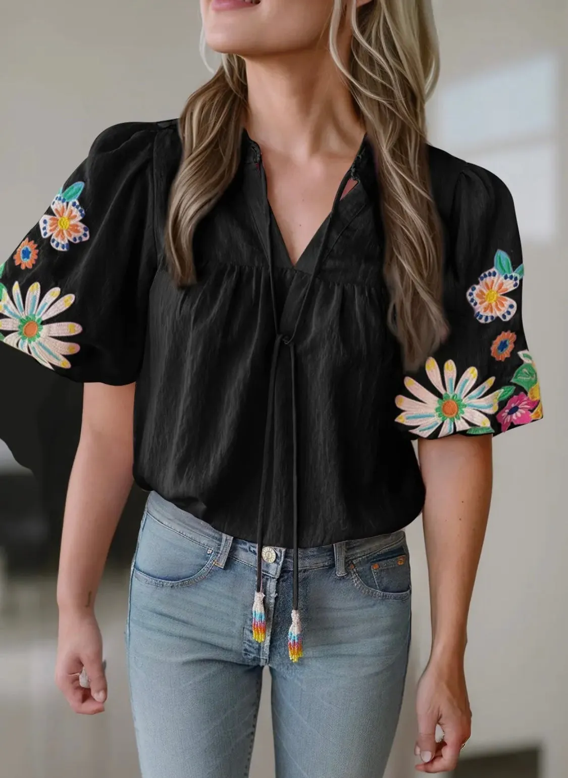Full Bloom Embroidered Top