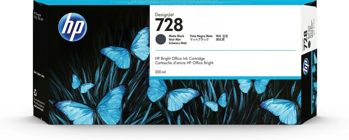 Hp 728 300-Ml Matte Black Designjet