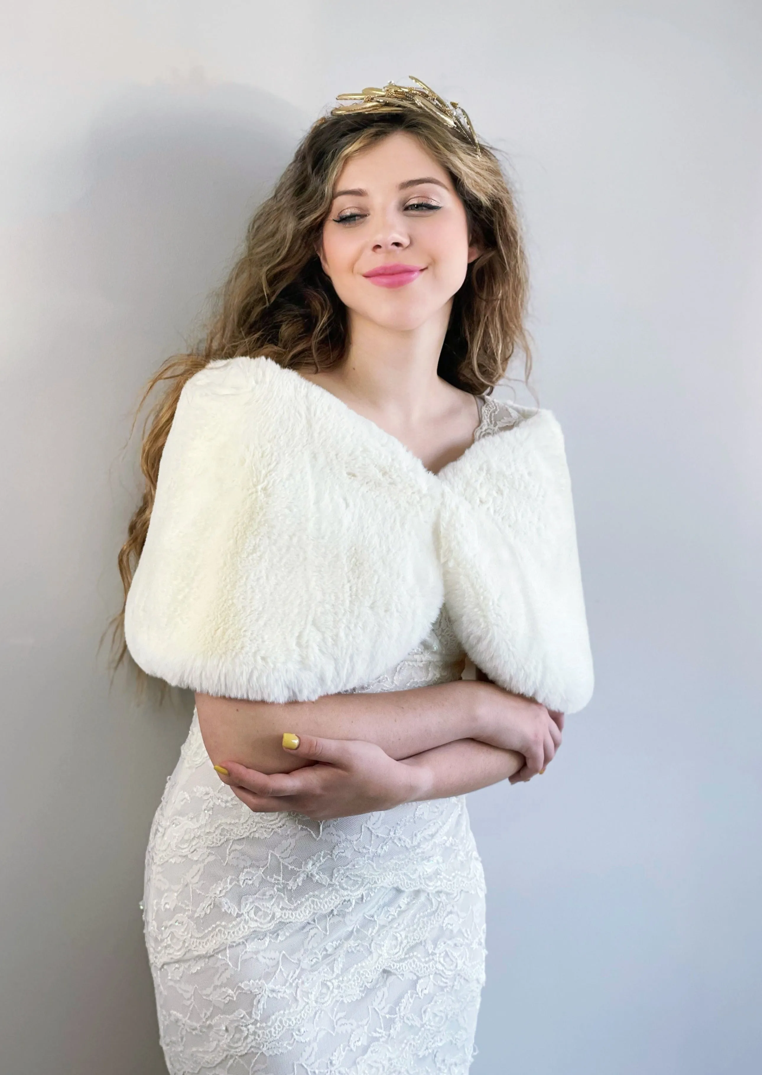 Ivory Fur Wrap (Serena Ivy05)
