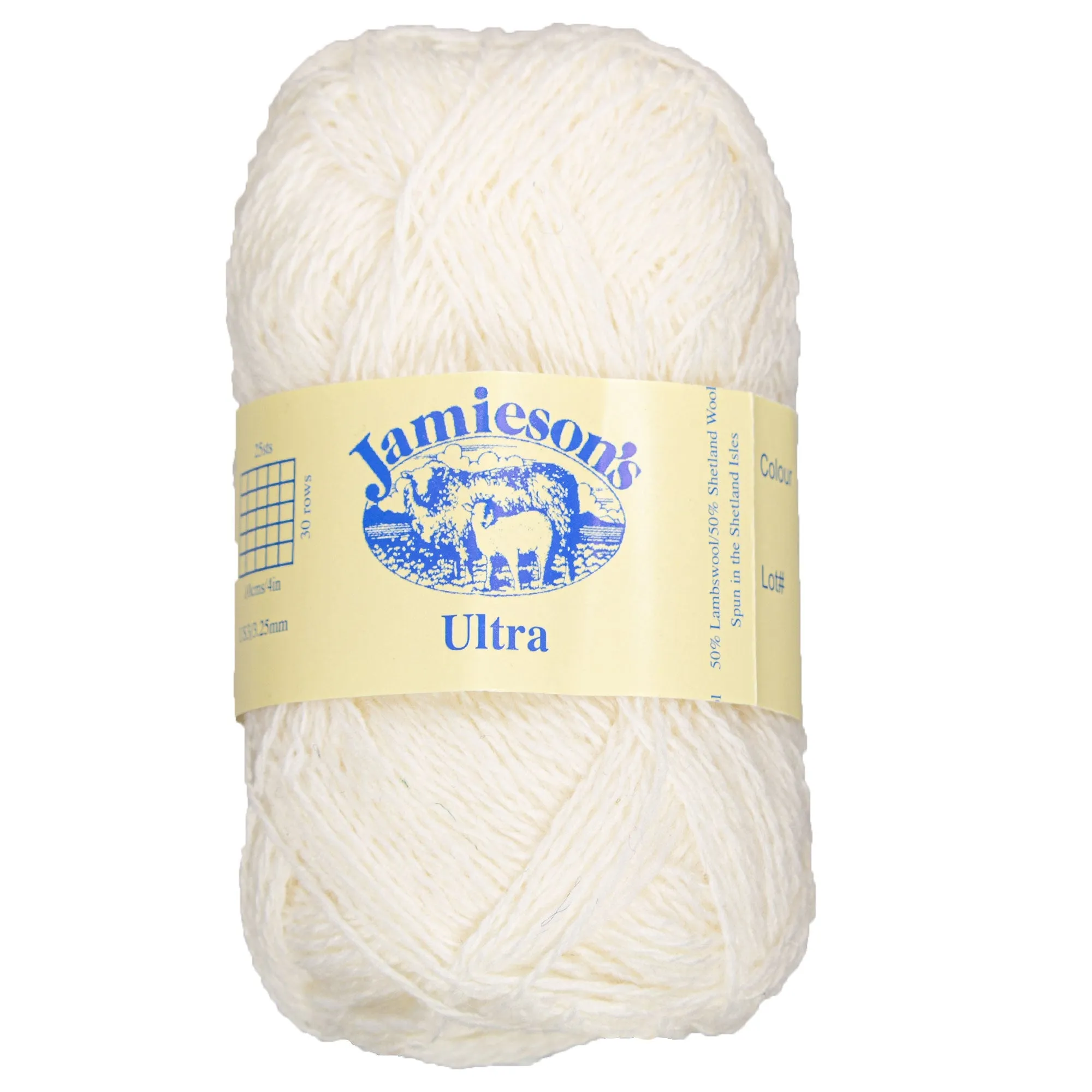 Jamieson's of Shetland Ultra Lace Weight Yarn - 304 White