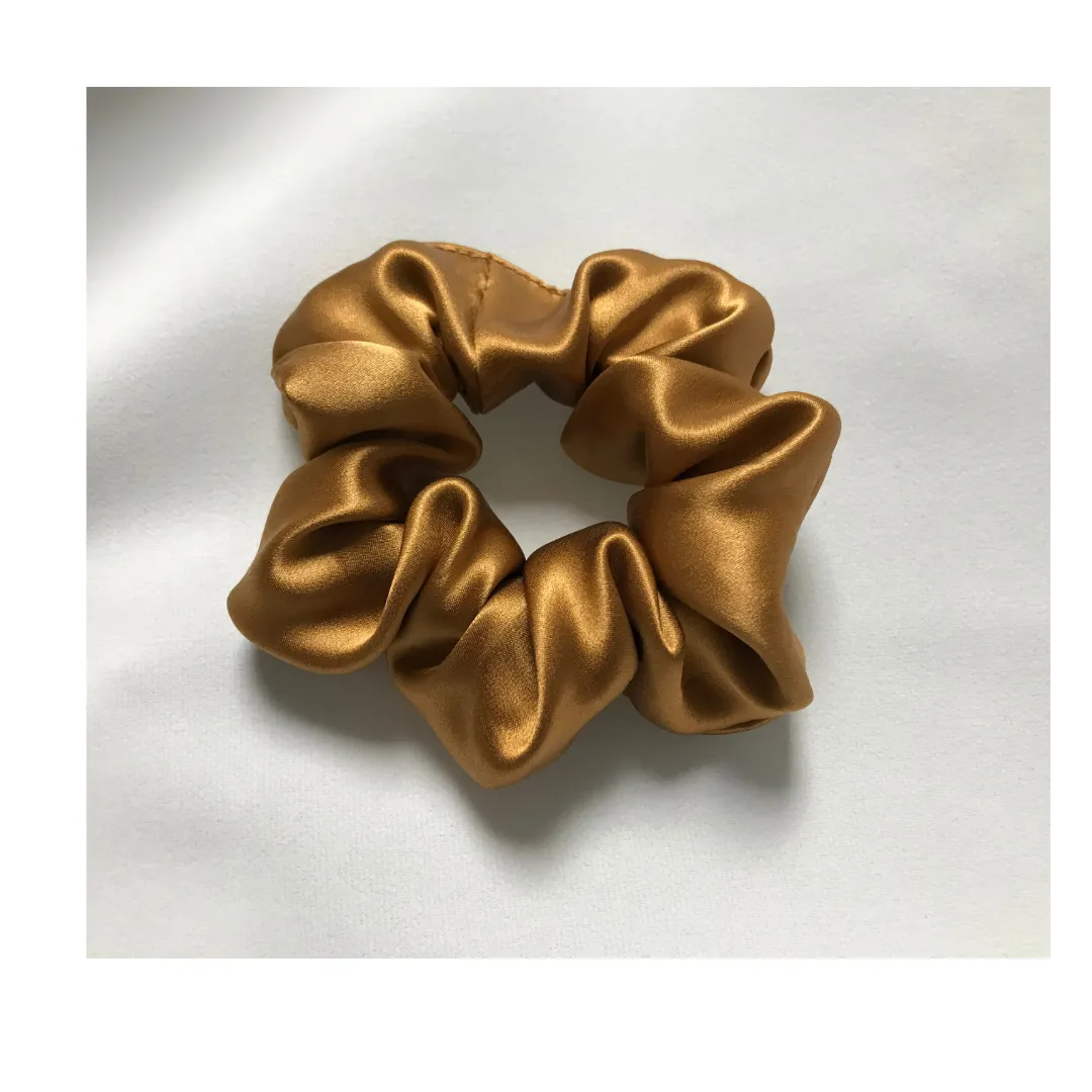 Large Silk Scrunchies Light Brown