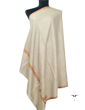 light natural Sozni Pashmina Shawl 5973