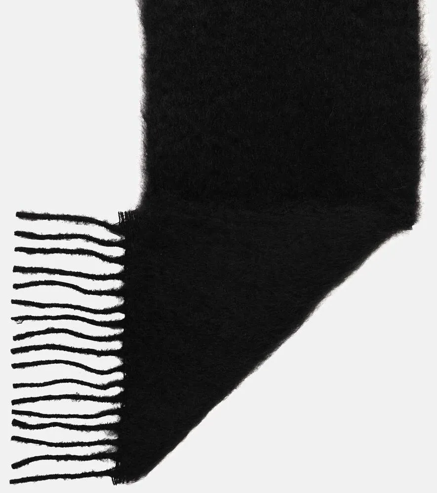 Loewe mohair and wool blend scarf, black