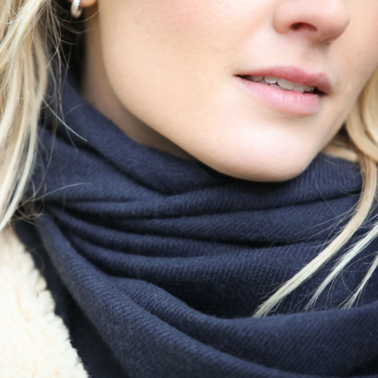 Luxury Pashmina Shawl Blueberry