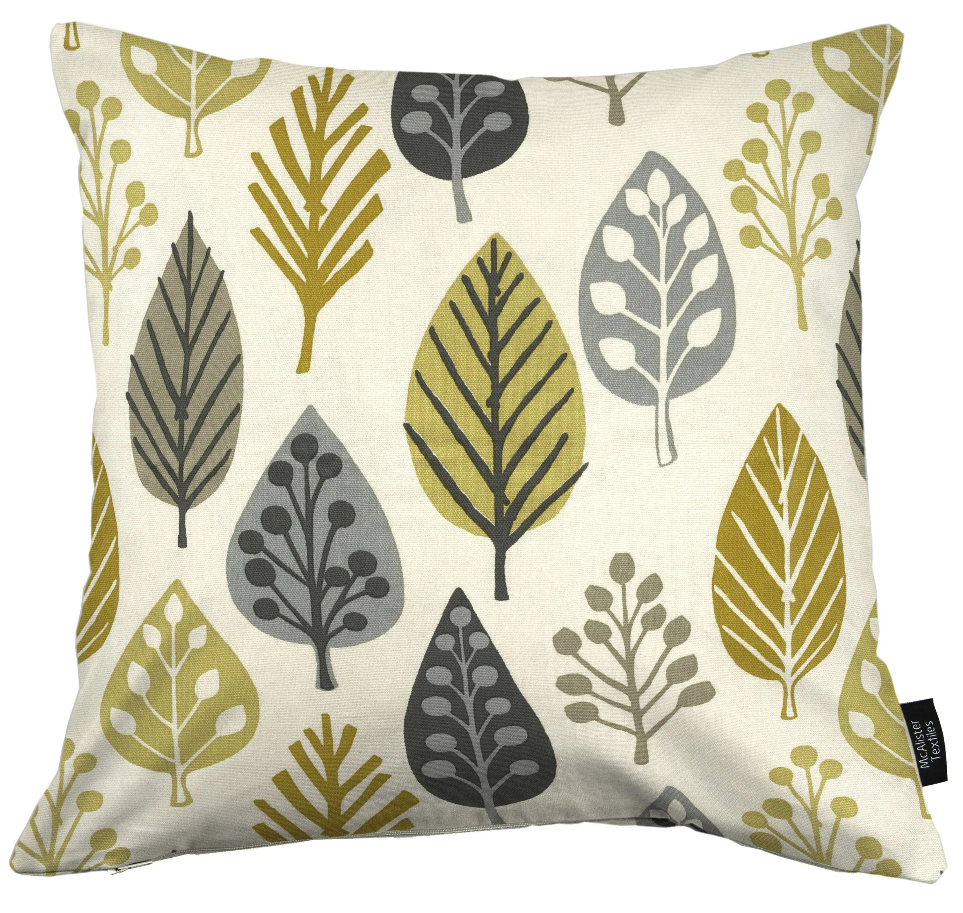 Magda Cotton Print Ochre Yellow Cushion