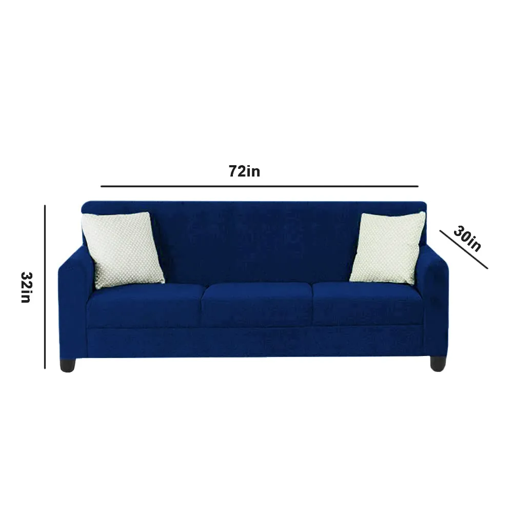 Malton 3 Seater Fabric Sofa with Cushion for Living Room