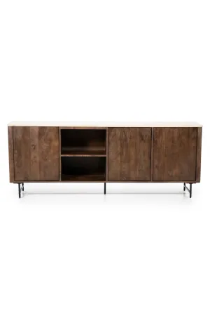 Mango Wood 3-Door Sideboard | Eleonora Lio
