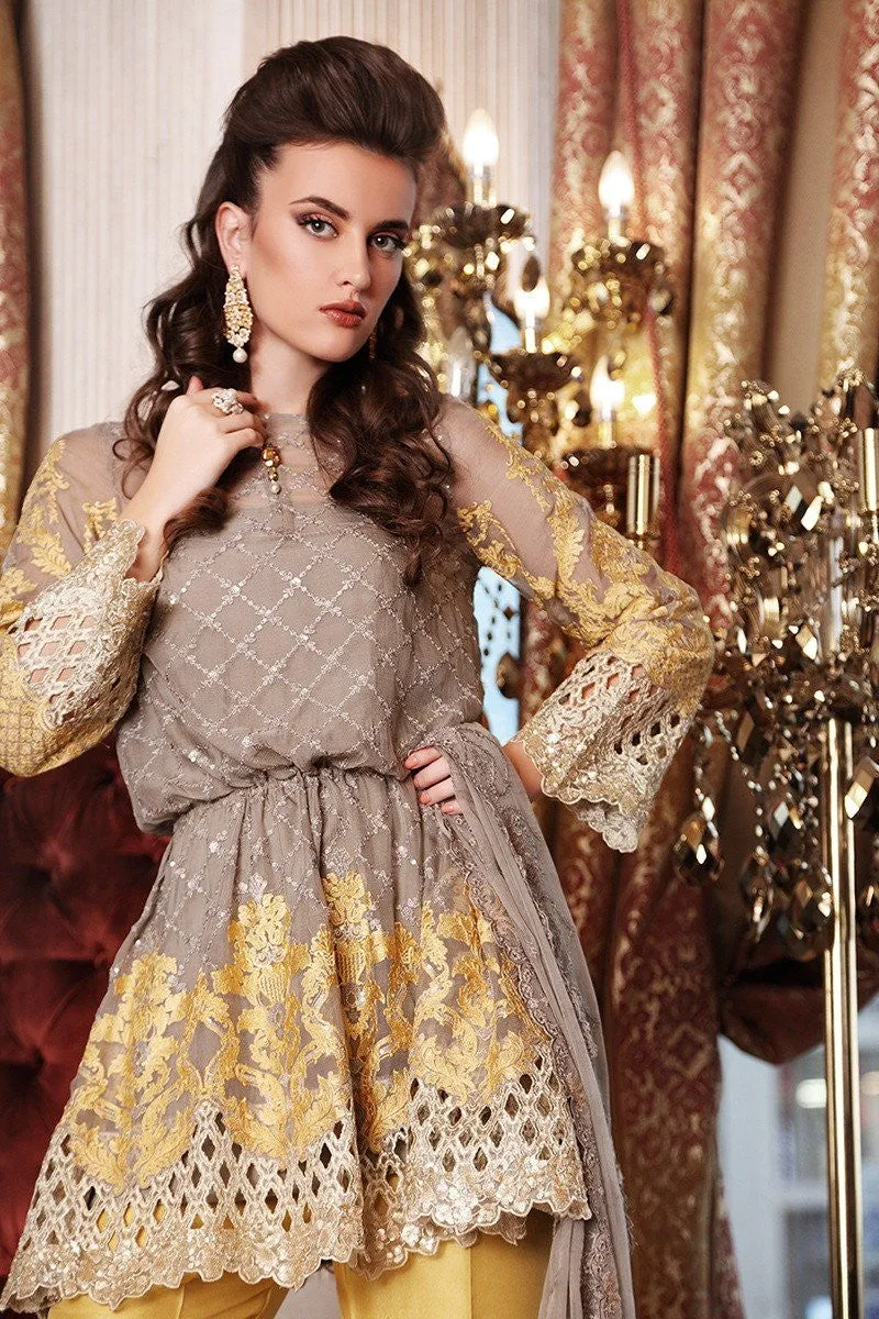 MARIA.B. MBROIDERED Wedding Edition – Grey Mustard - BD-902