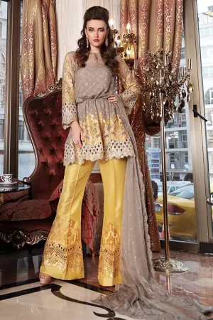 MARIA.B. MBROIDERED Wedding Edition – Grey Mustard - BD-902