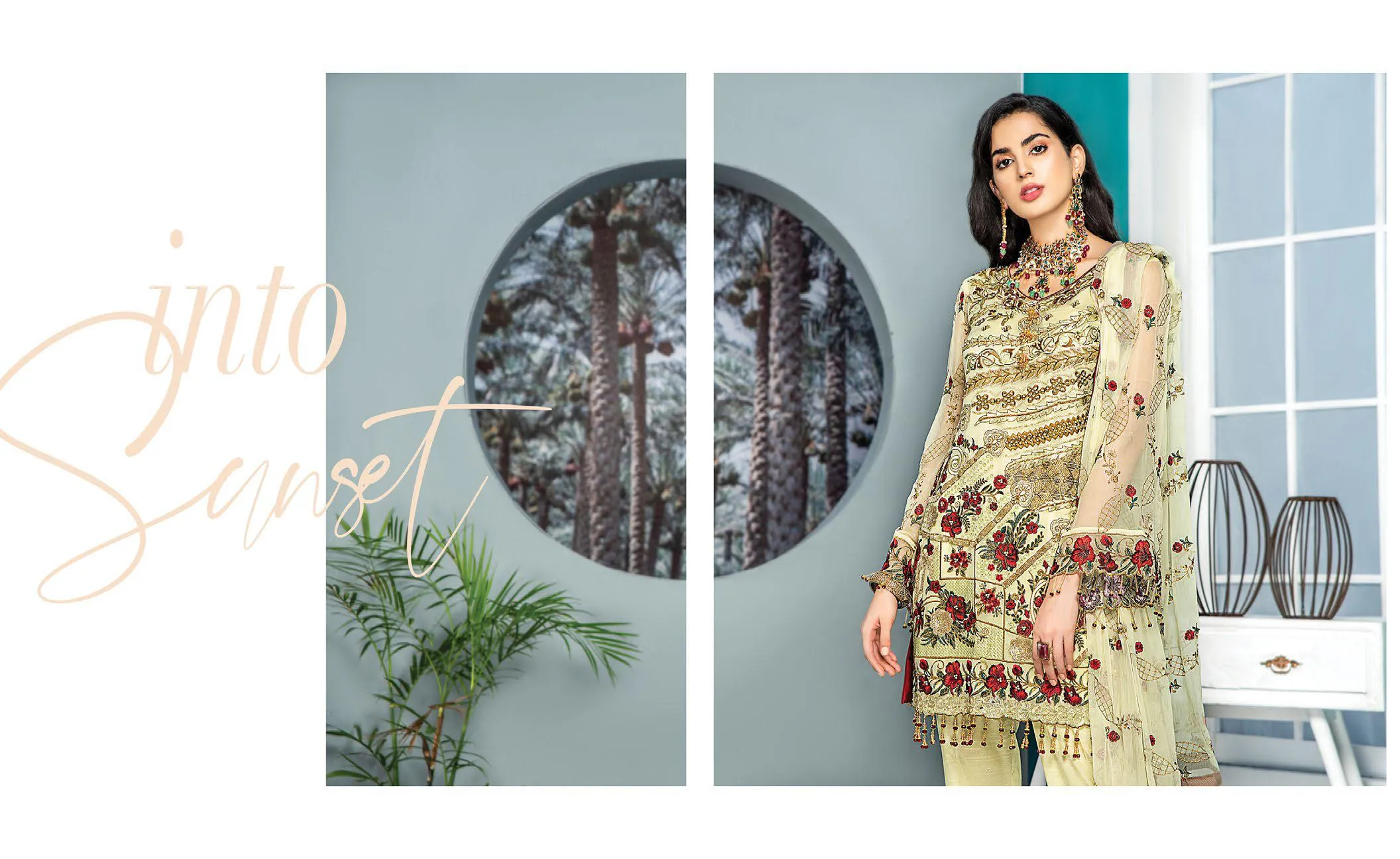 Maryam's Gold Luxury Embroidered Chiffon Collection Vol 7 – MG-82