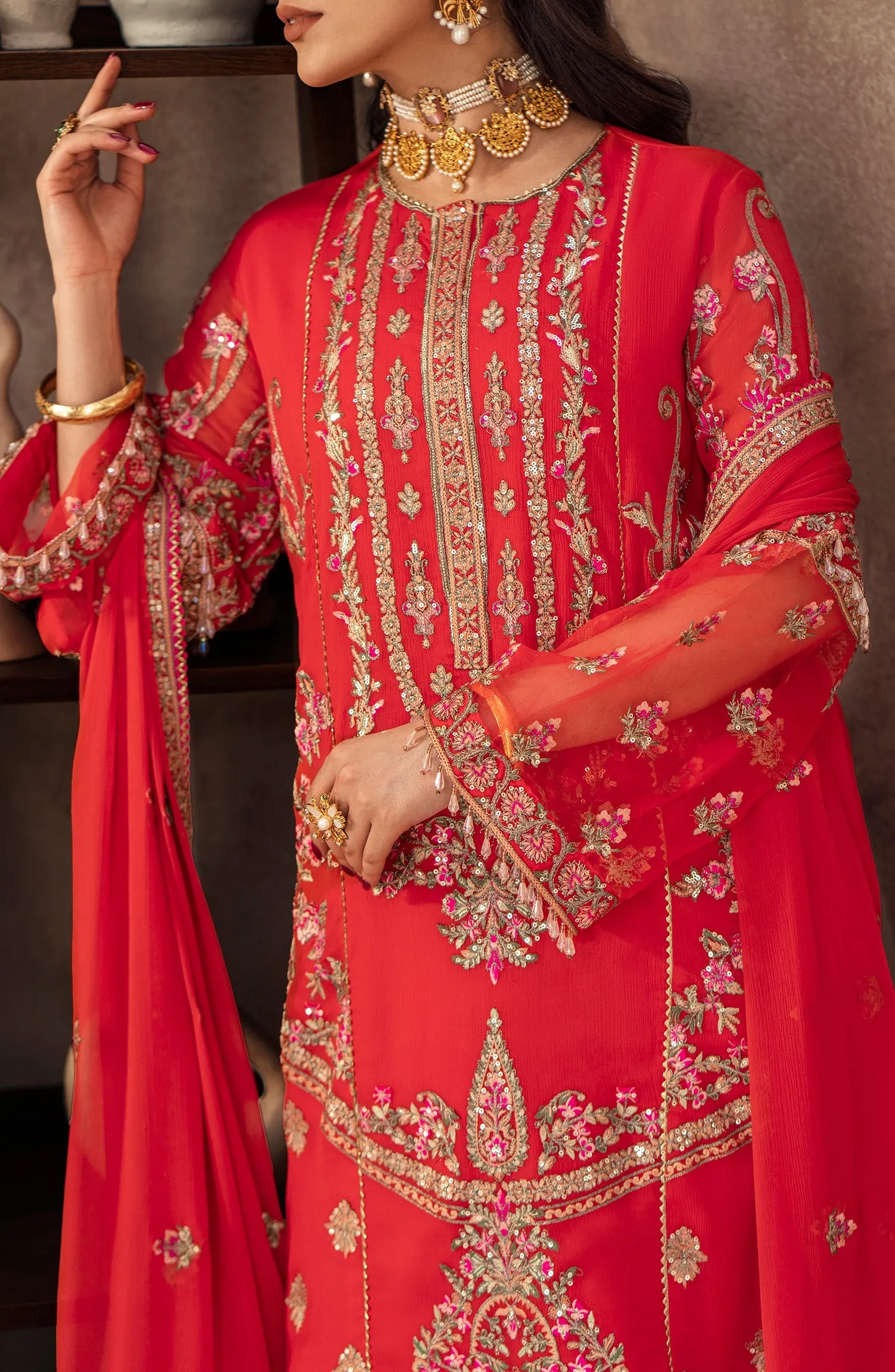 Mashq Zainab by Maryum N Maria Luxury Formal Collection – Formal Dress - Fire Spot (QFD-0064)