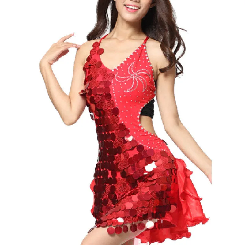 Melissa Gafieira Sequin & Ruffled Dance Dress