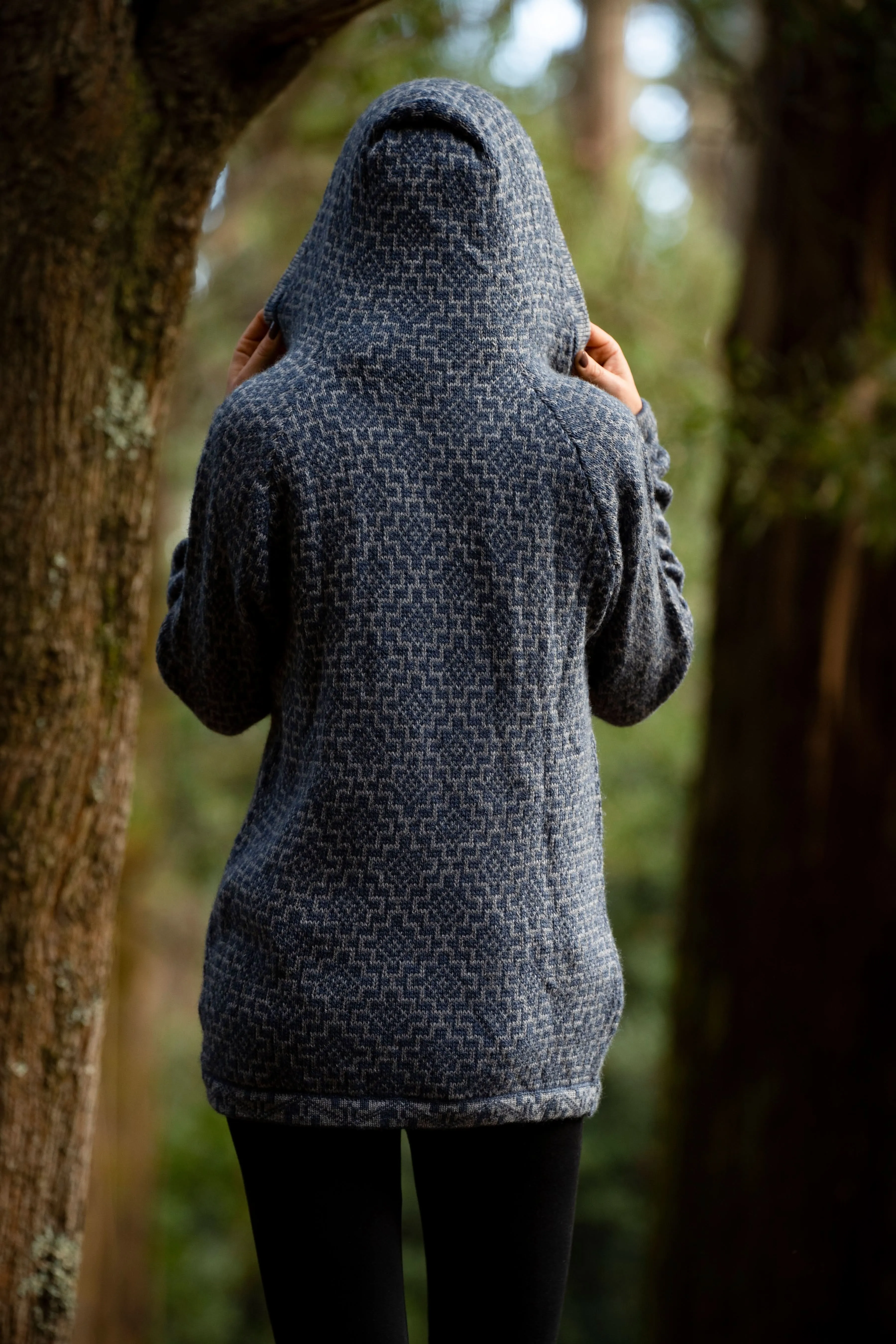 Mountain Alpaca Sweater - Blue