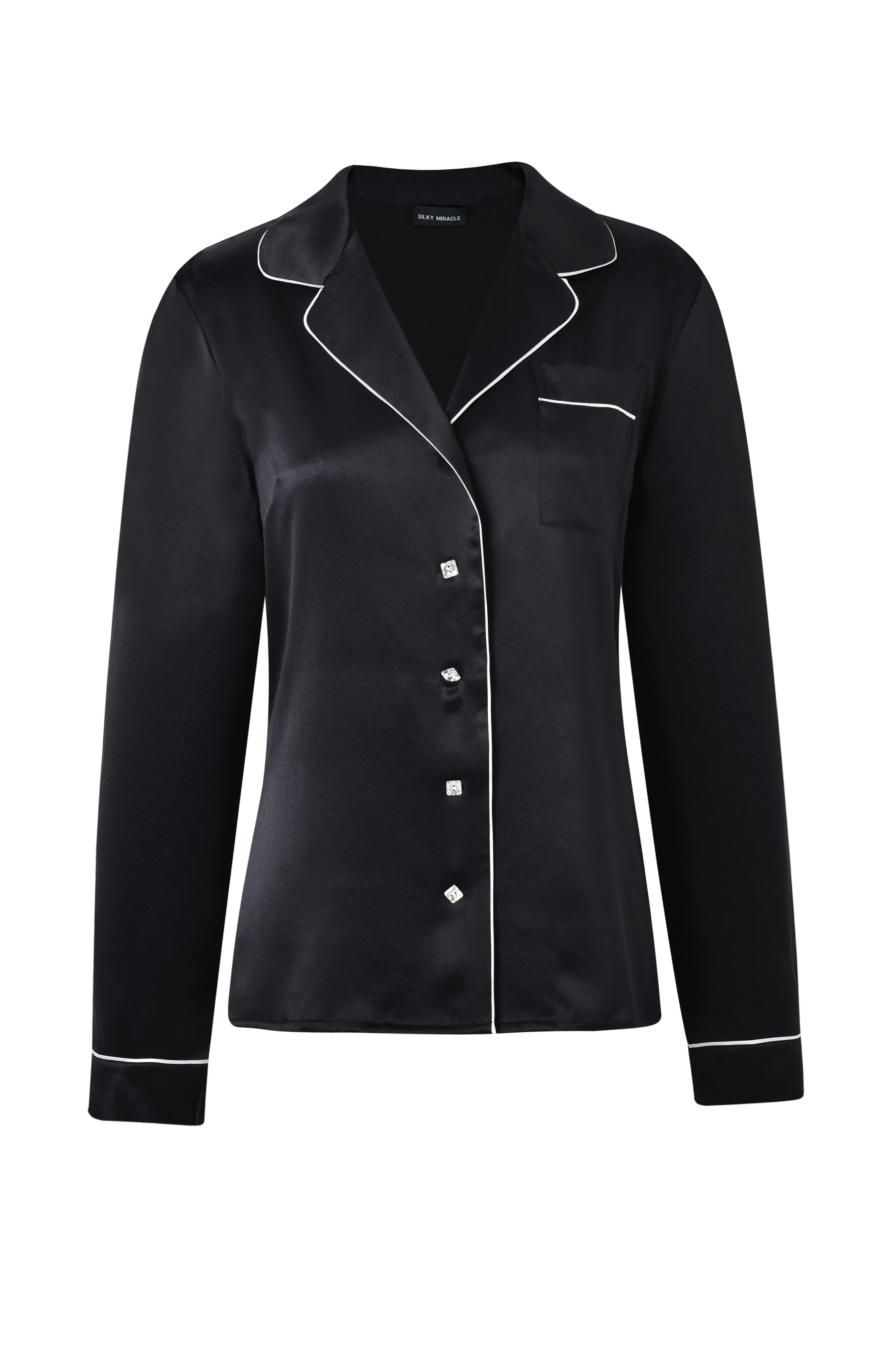Mulberry Silk Black Pyjama Set